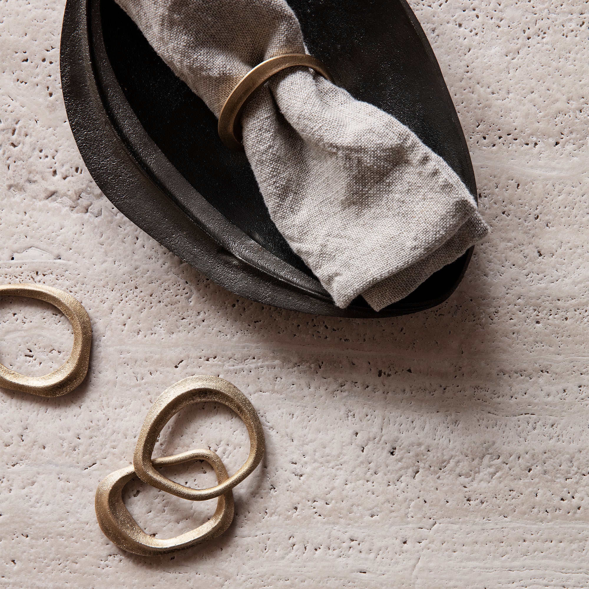 Ferm Living - Flow Serviettenringe | Messing