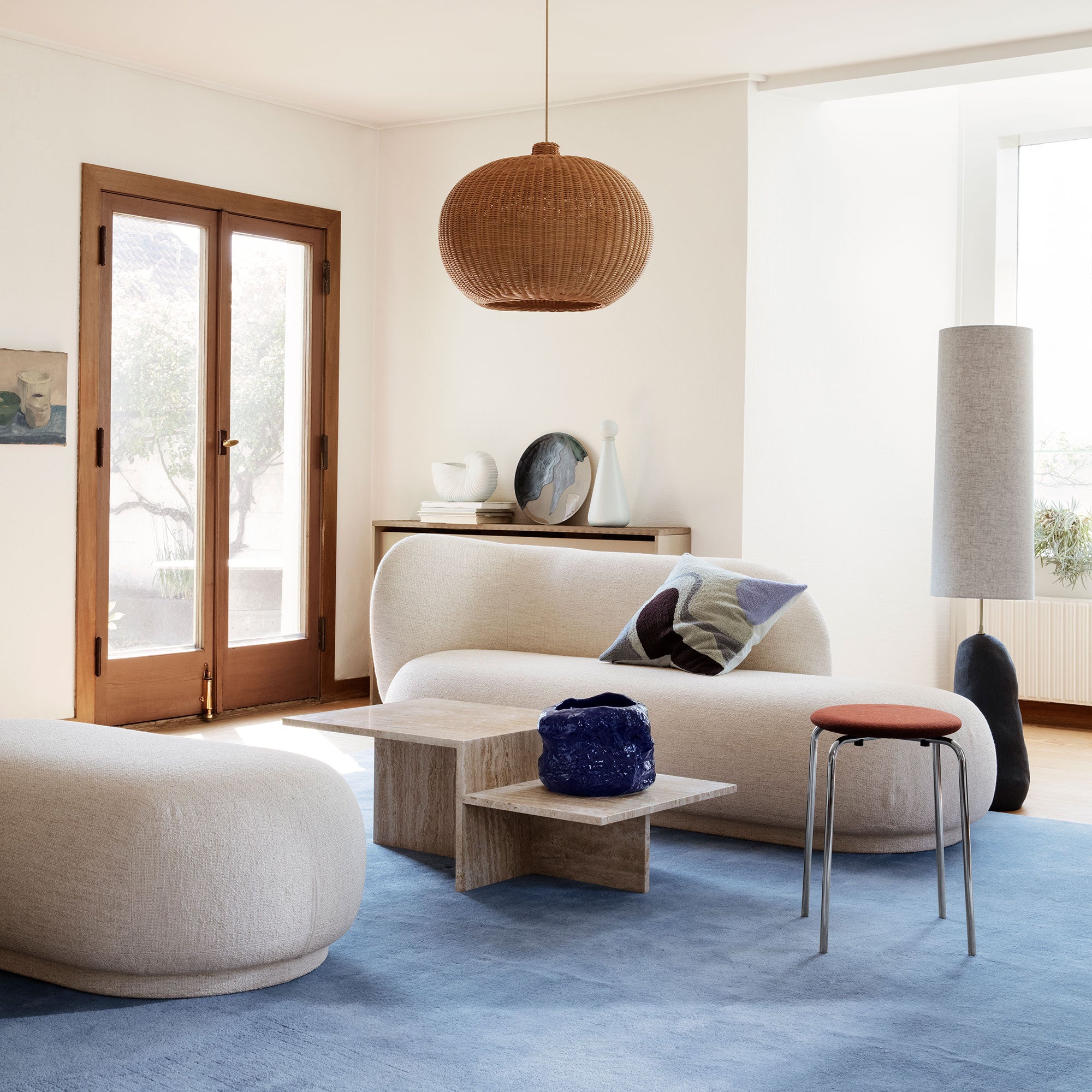 Ferm Living - Distinct Couchtisch | Travertin-Stein