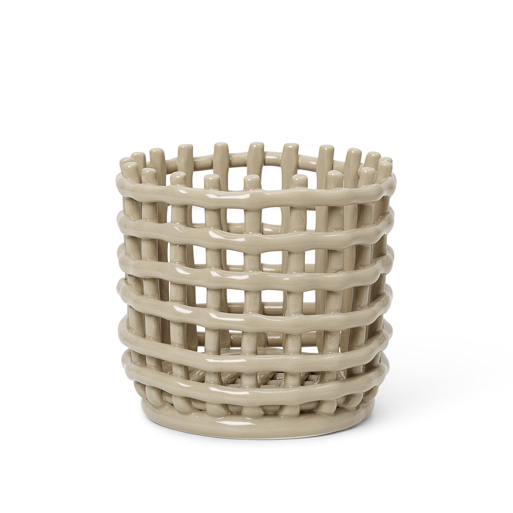 Ferm Living - Keramik Korb | klein / cashmere