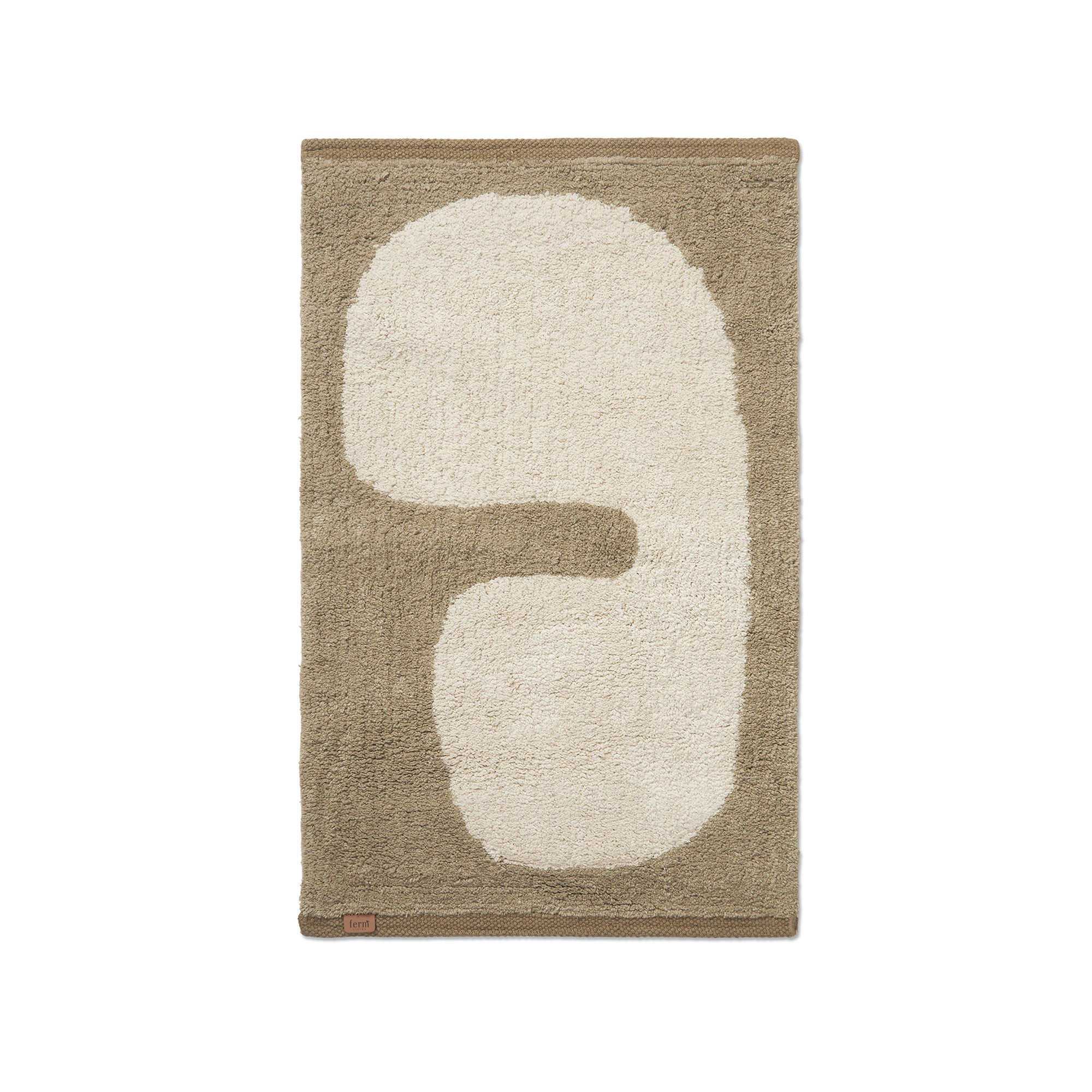 Ferm Living - Lay Fußmatte | dark taupe/off-white