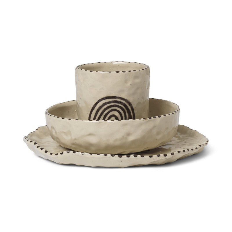 Ferm Living - Naive Ceramic Set | red brown