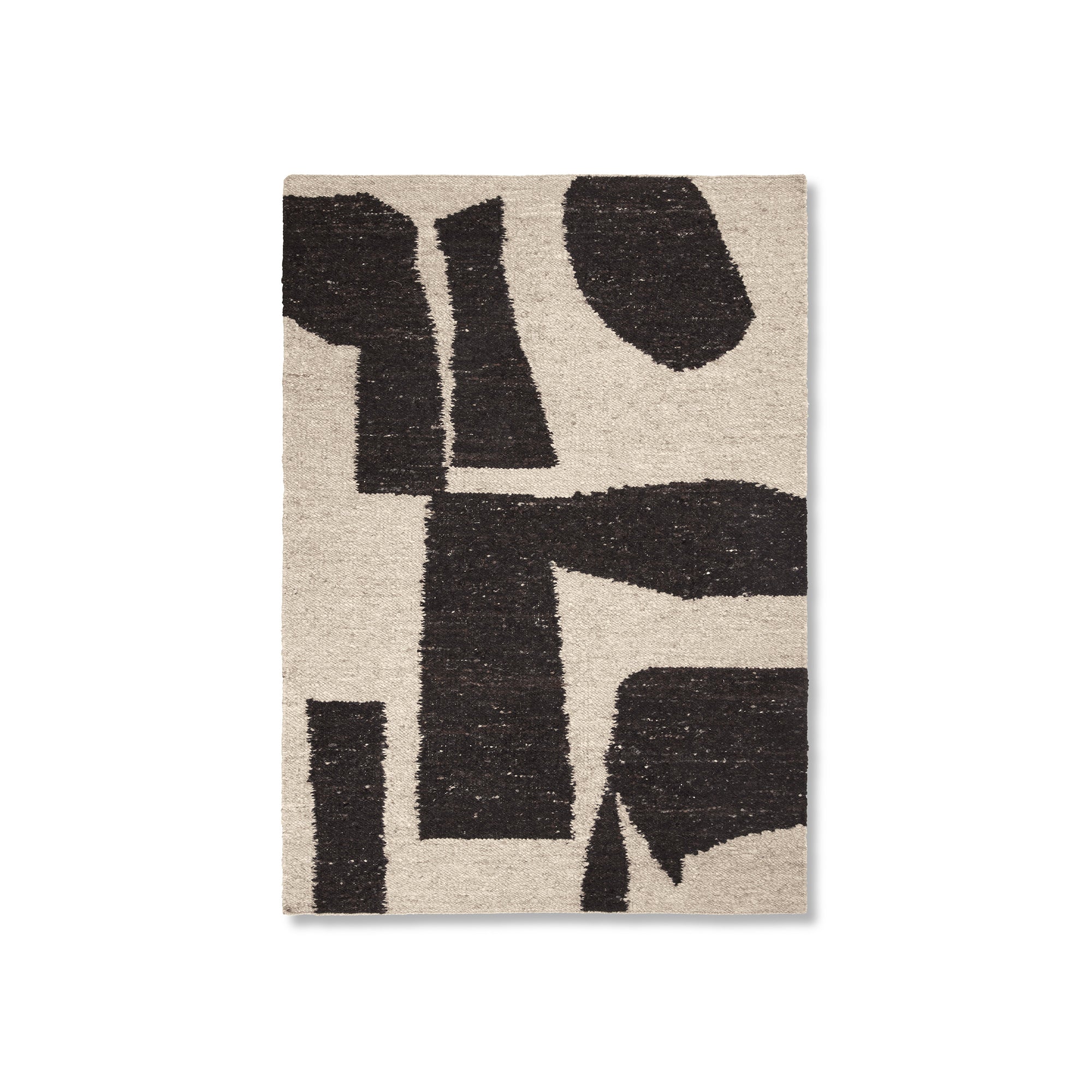 Ferm Living - Piece Teppich | 140 x 200 cm / off-white/coffee