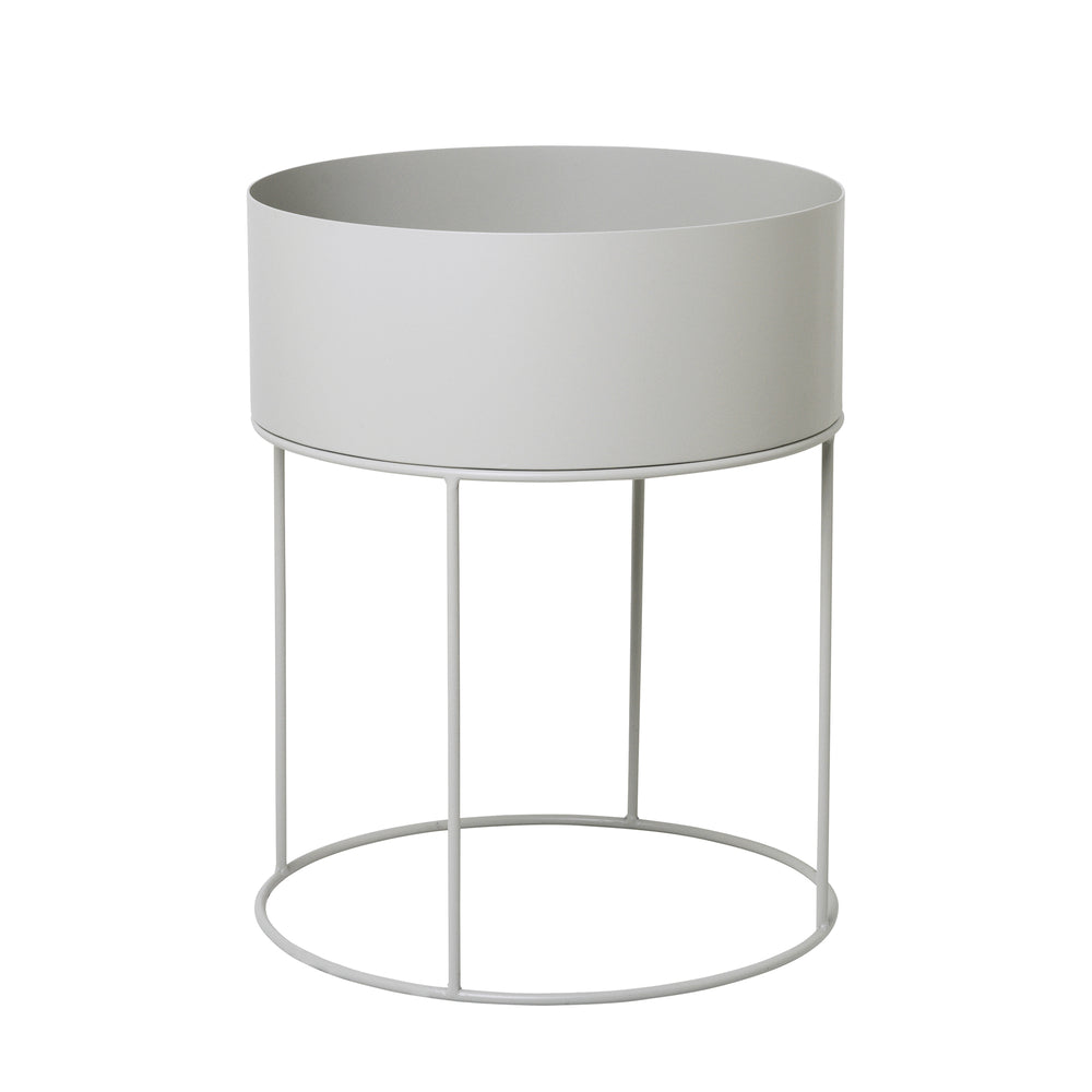Ferm Living - Plant Box rund | hellgrau