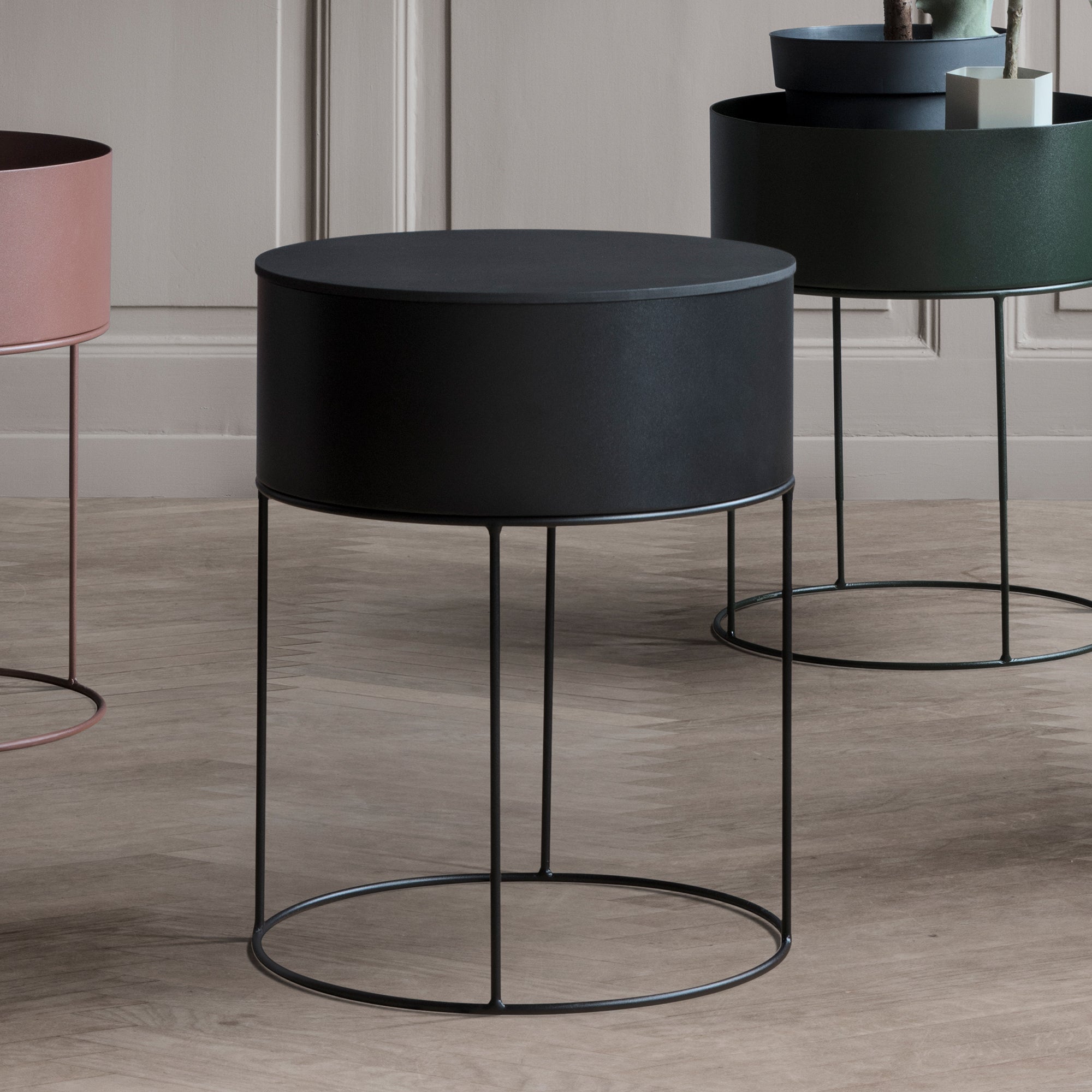 Ferm Living - Plant Box rund | schwarz