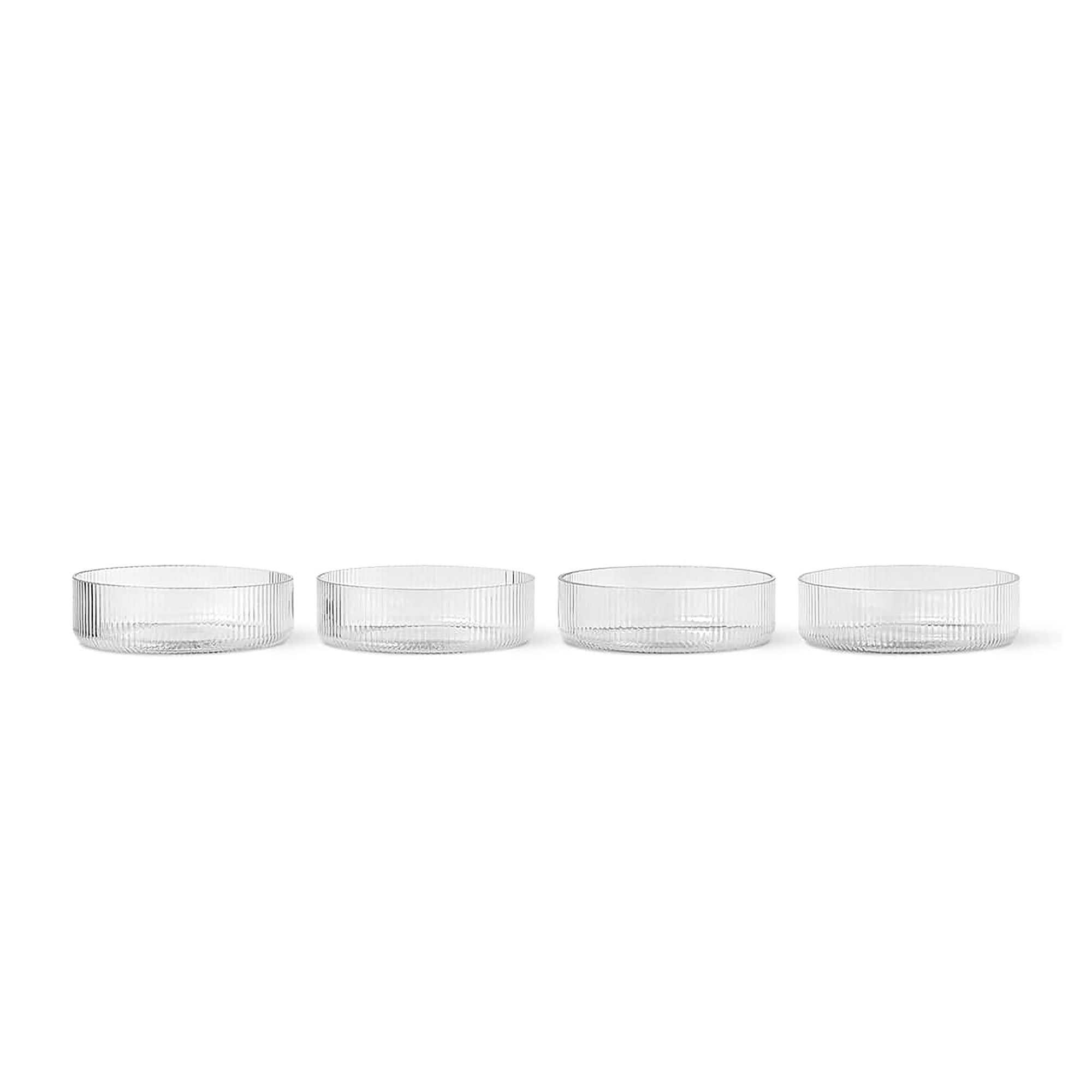 Ferm Living - Ripple Schale (4er-Set) | clear