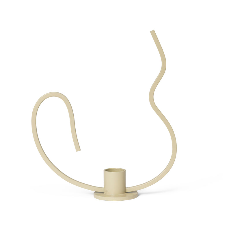 Ferm Living - Valse Kerzenständer | niedrig / cashmere