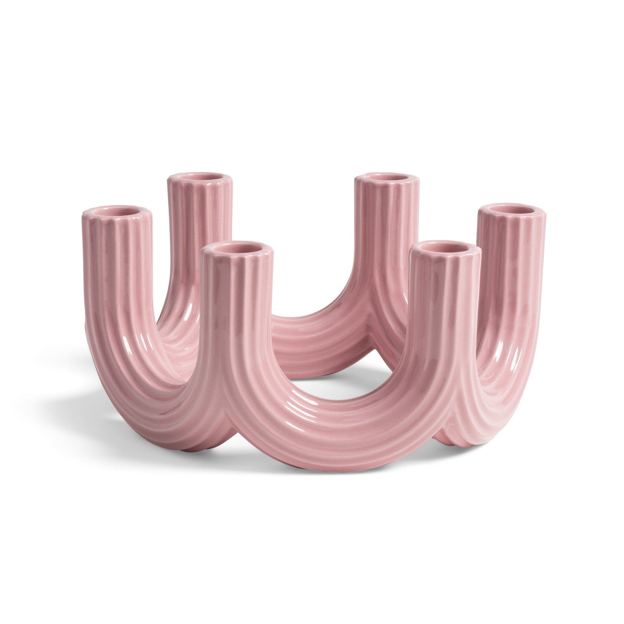 &amp;klevering - Churros Kerzenhalter | pink