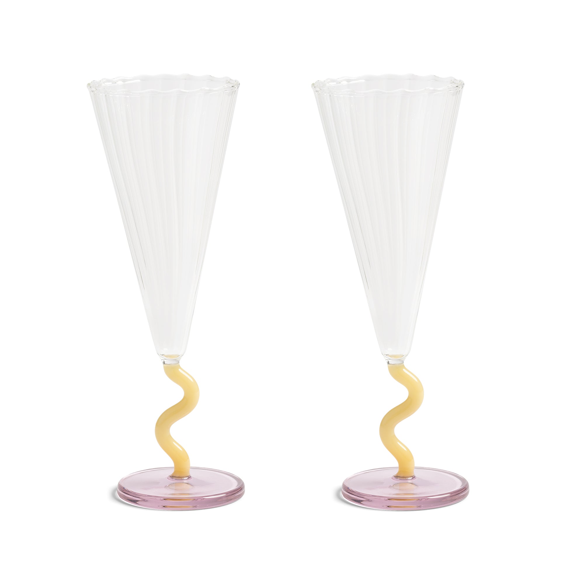 &amp;klevering - Flute Champagnerglas | caramel