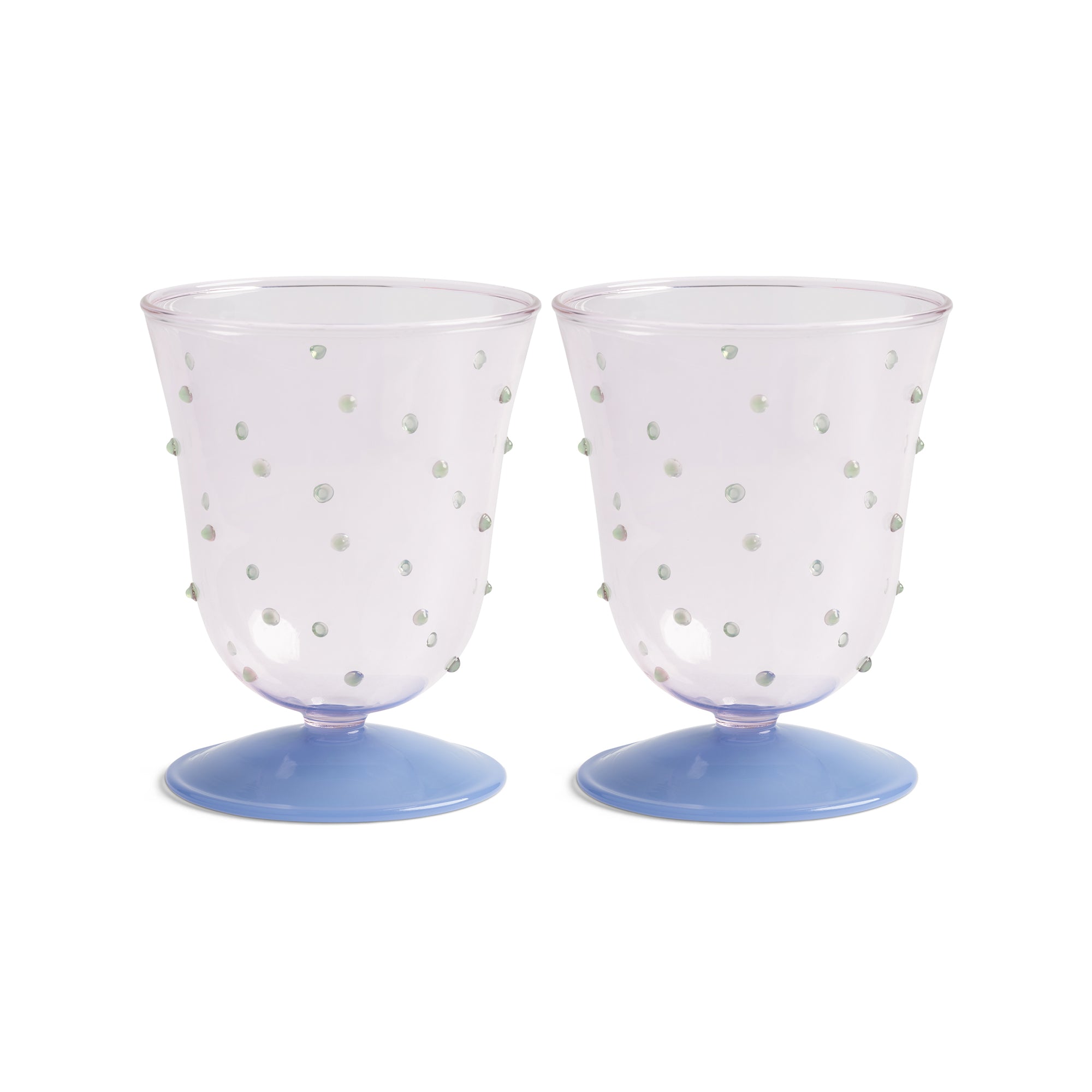 &amp;klevering - Dot Trinkglas | pink