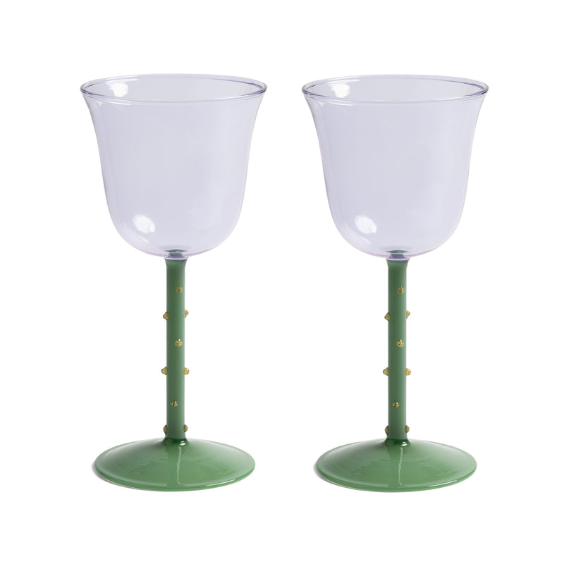 &amp;klevering - Dot Weinglas | lila