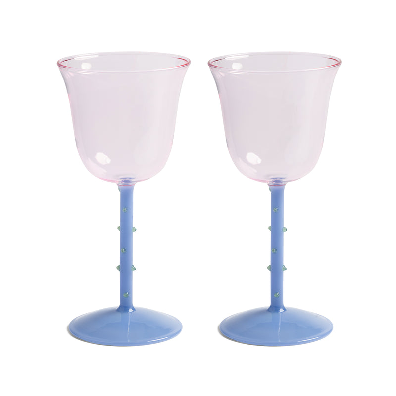 &amp;klevering - Dot Weinglas | pink