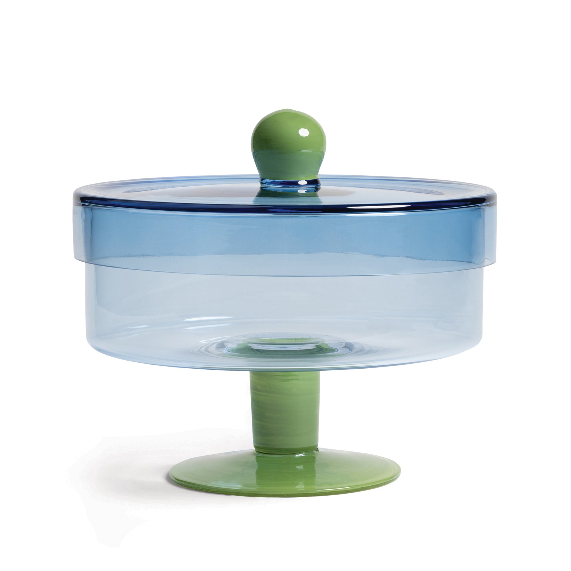 &amp;klevering - Duo Aufbewahrungsglas | Ø 22 x 20 cm / blue/green