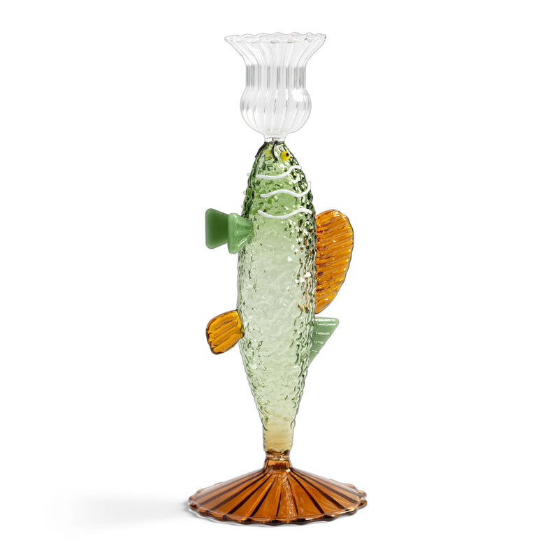 &amp;klevering - Fish Kerzenhalter | grün