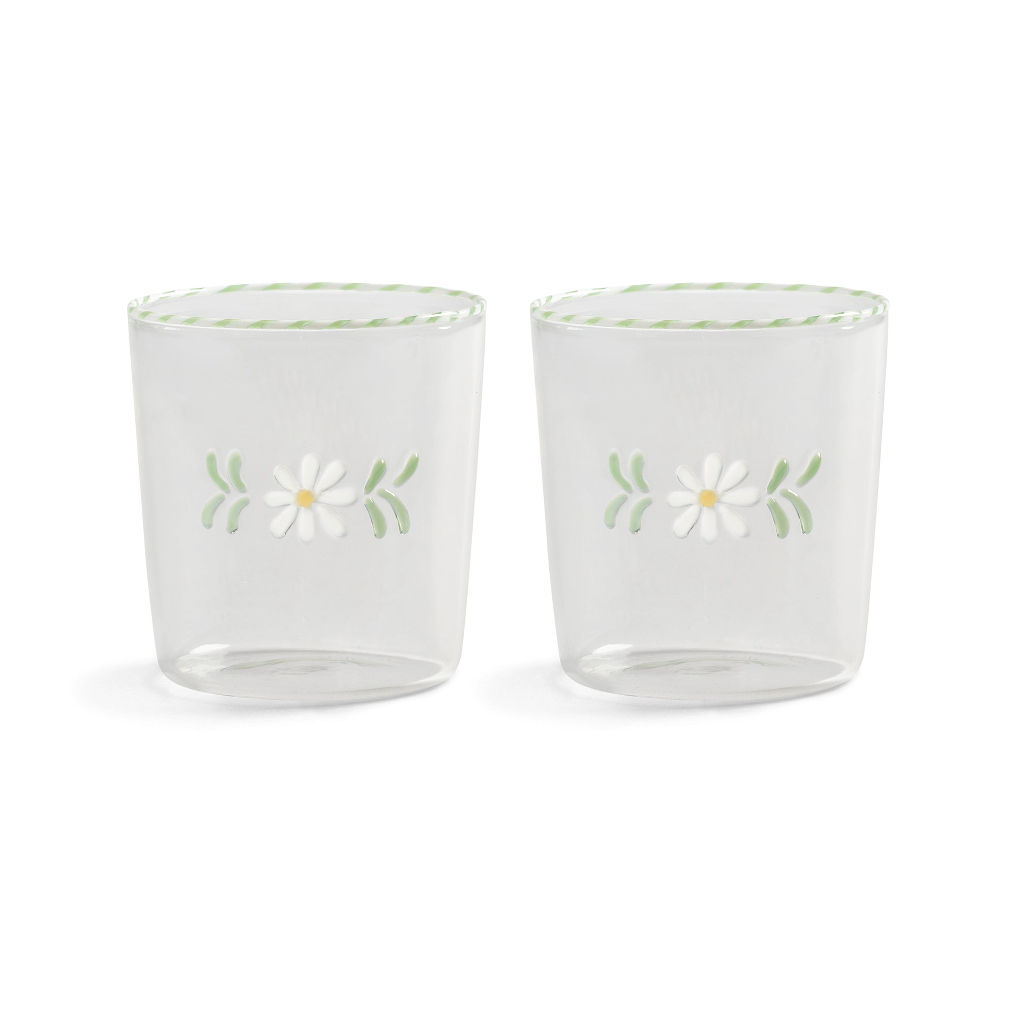 &amp;klevering - Flora Trinkglas | weiß