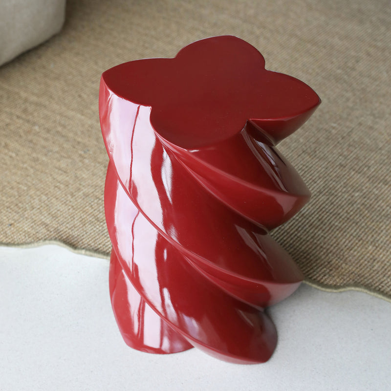 &amp;klevering - Marshmallow Beistelltisch | 39,5 x Ø 29 cm / burgundy