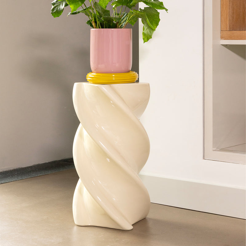 &amp;klevering - Marshmallow Beistelltisch | 54 x Ø 29,5 cm / off-white