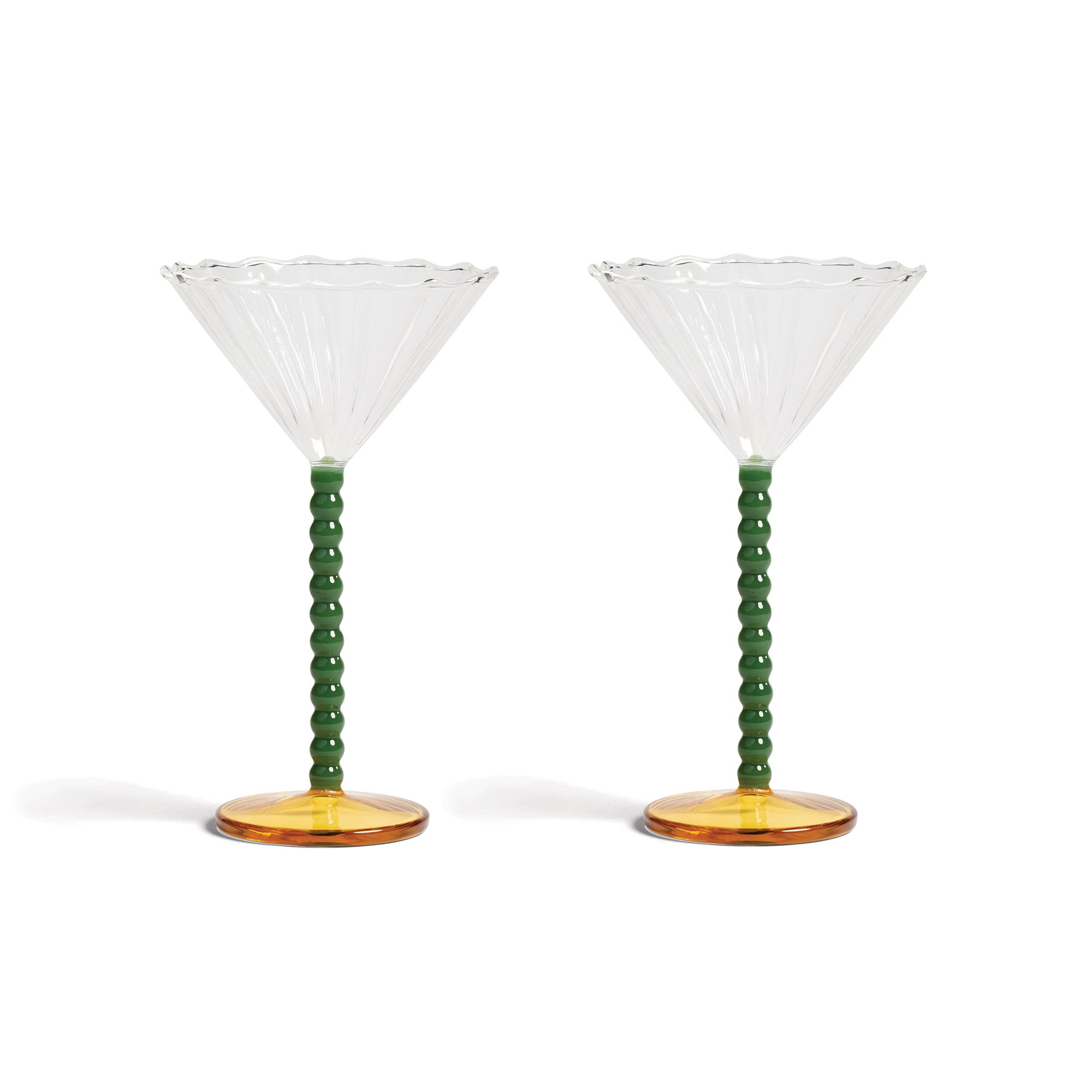 &amp;klevering - Coupe Perle Cocktailglas | grün