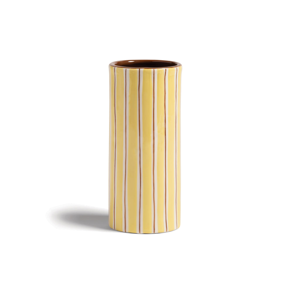 &amp;klevering - Ray Vase | 17,5 x Ø 8 cm / gelb