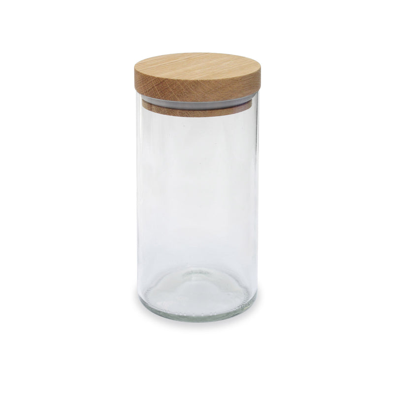 side by side - Vorratsglas | Eiche/klarglas